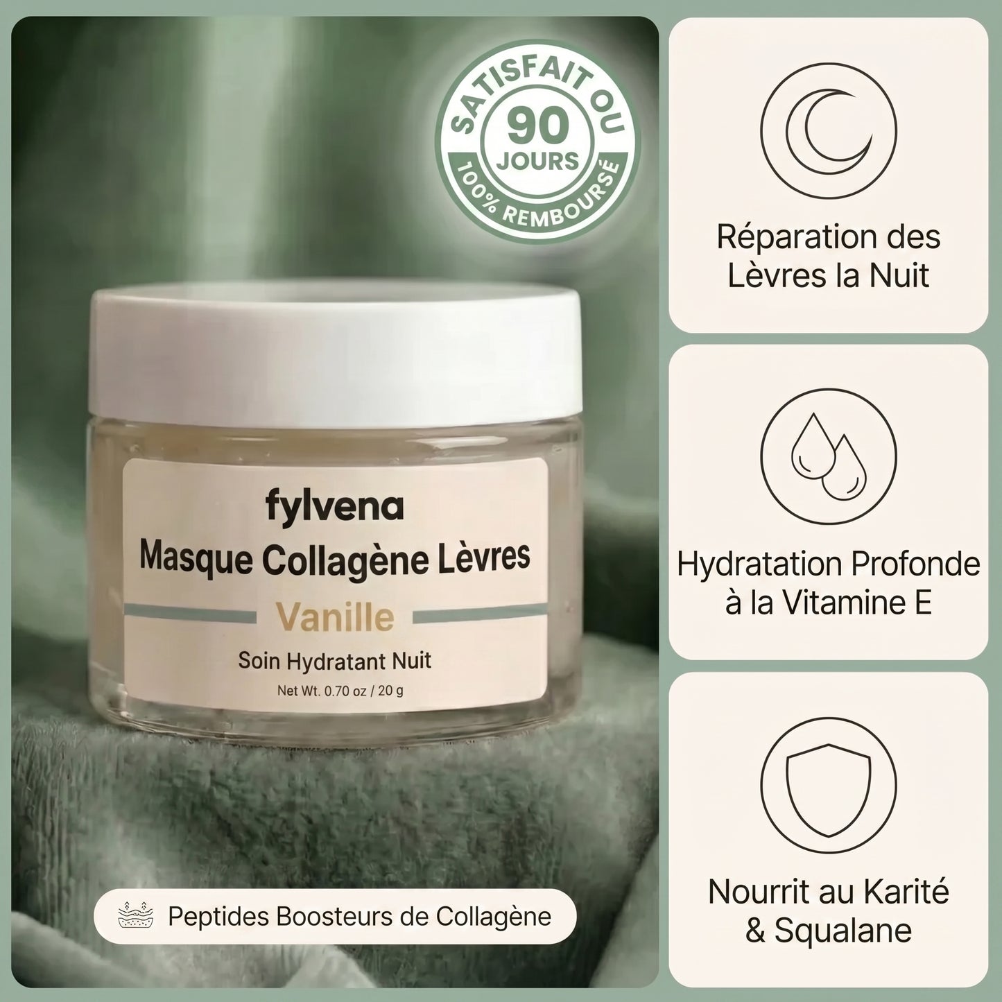 Masque Collagène Lèvres Fylvena